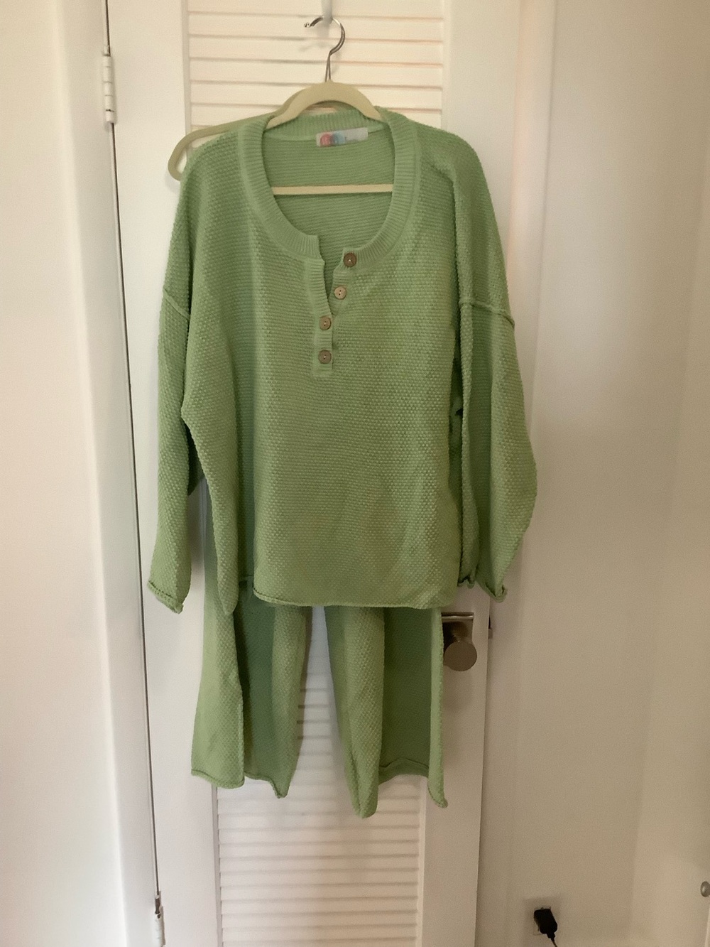 Free People Movement Waffle Cotton Sweater set